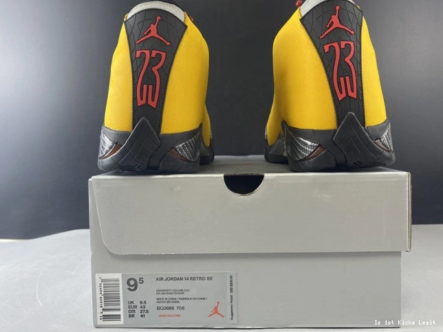 14 AIR RETRO GOLD JORDAN BQ3685-706 UNIVERSITY 0718